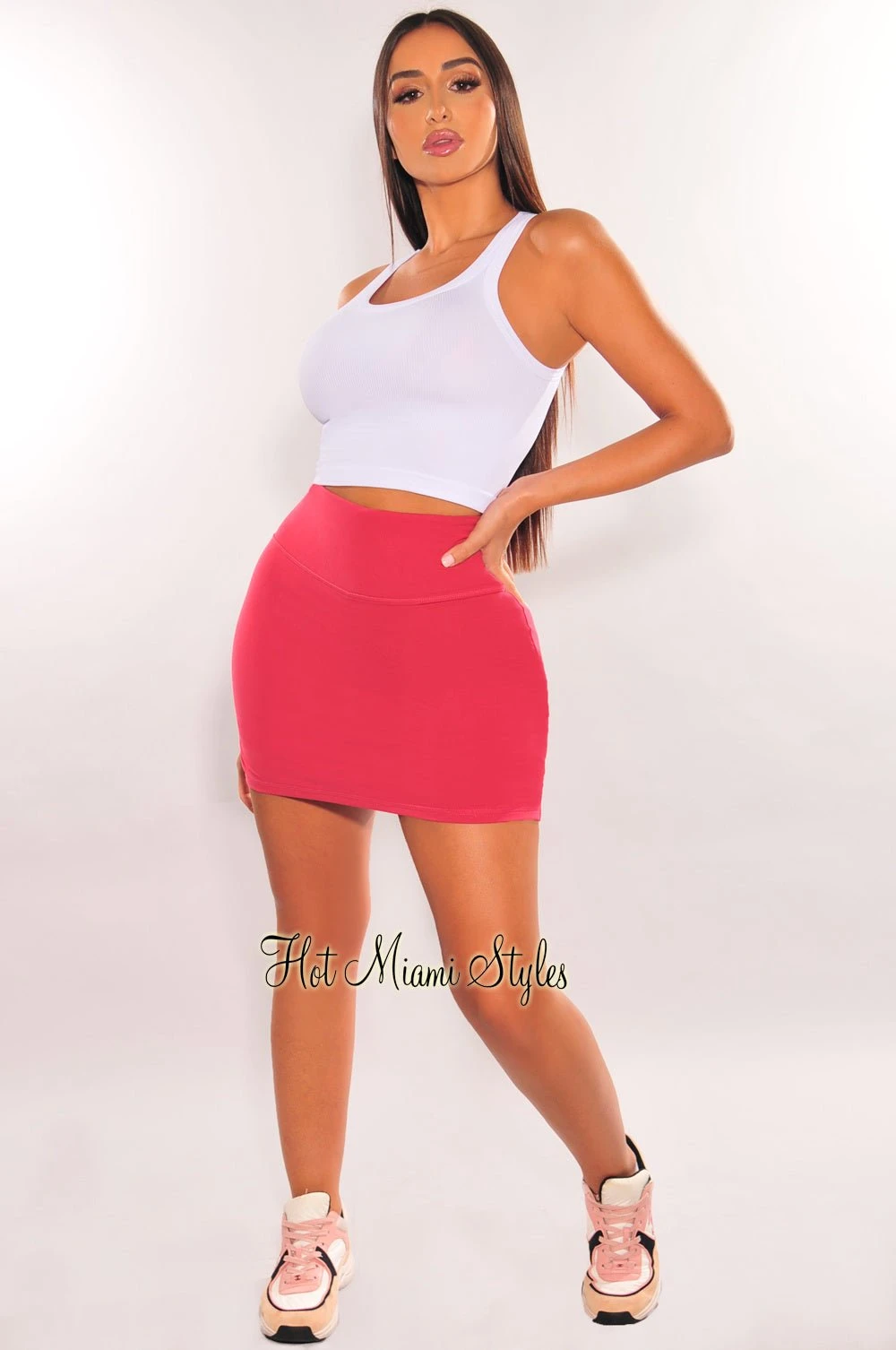 Berry High Waist Tennis Skort 3 Berry High Waist Tennis Skort - Image 3