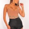 Black Denim High Waist Frayed Hem Slit Shorts
