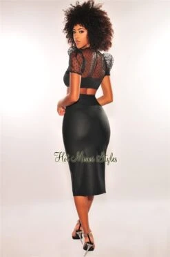 Black Faux Leather Front Slit Skirt 10 Black Faux Leather Front Slit Skirt -Miamis Style Shop black faux leather front slit skirt hot miami styles 963227