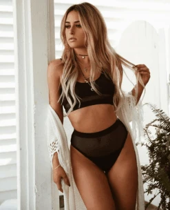 Black Fishnet High Waist Bikini -Miamis Style Shop black fishnet high waist bikini hot miami styles 556742