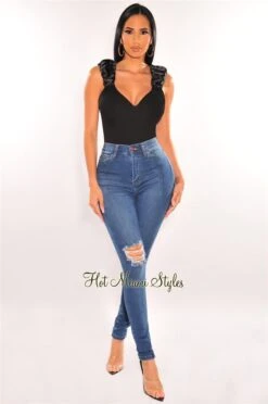 Black Sweetheart Satin Ruched Straps Sleeveless Bodysuit -Miamis Style Shop black sweetheart satin ruched straps sleeveless bodysuit hot miami styles 648937