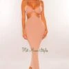 Blush Spaghetti Straps Cut Out Maxi Dress