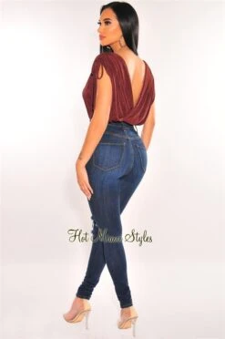 Burnt Toffee V Neck Draped Ruched Sleeveless Crop Top 7 Burnt Toffee V Neck Draped Ruched Sleeveless Crop Top -Miamis Style Shop burnt toffee v neck draped ruched sleeveless crop top hot miami styles 641434