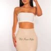 Cream Faux Leather Mini Skirt
