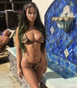 Leopard Print Silver Rhinestone Padded String Bikini -Miamis Style Shop leopard print silver rhinestone padded string bikini hot miami styles 313802