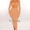 Nude Ribbed Long Sleeve Cut Out Dress