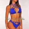 Royal Blue Strappy Halter Bikini