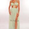 Rehab Sage One Shoulder Cut Out Strappy Slit Maxi Dress