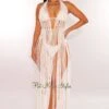 White Crochet Halter Fringe Cover Up Dress