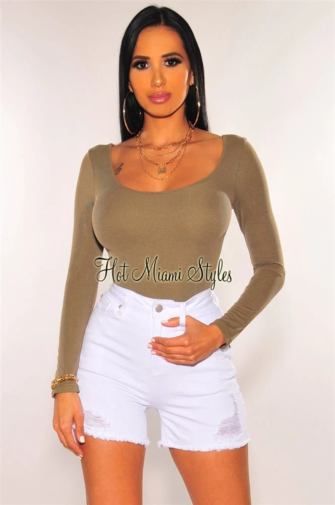 White Denim Ripped Biker Shorts 2 White Denim Ripped Biker Shorts - Image 2