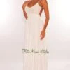 White Embroidered Crochet Spaghetti Strap Open Back Maxi Dress