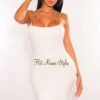 White Gold Chain Straps Cut Out Strappy Back Mini Dress