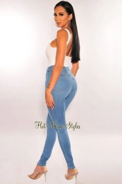 White Silky Sleeveless Square Neck Bodysuit -Miamis Style Shop white silky sleeveless square neck bodysuit hot miami styles 558062